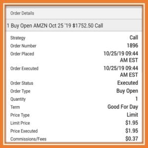 Successful Day Trading Strategies - Amzn Call Option Buy Order