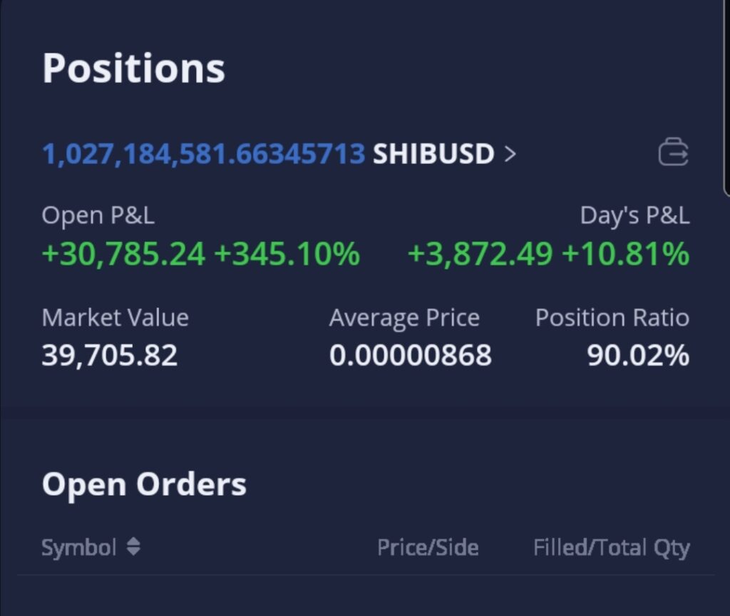 How Much Money Can you Make Day Trading Crypto? - Shiba inu tradder with 1 Billion coins account